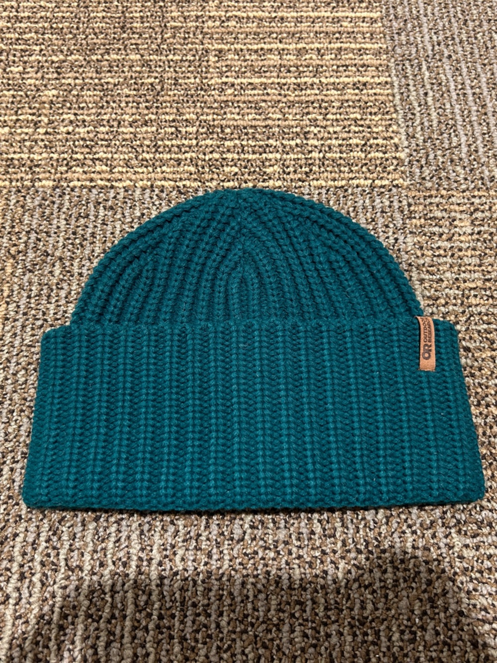 Outdoor Research Women’s Teal Ribbed Cuffed Beanie